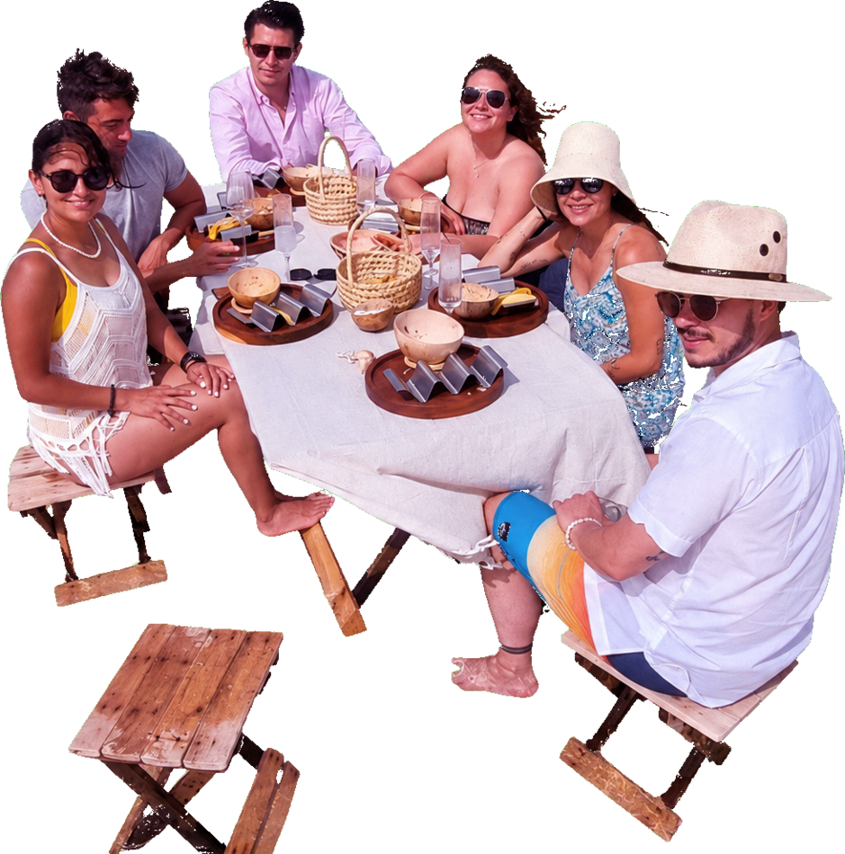 Picnic en medio del mar Sisal